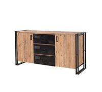 Buffet Industriel Avec Portes Et Tiroirs Holen Marron