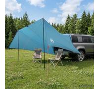 Holepyr Auvent de véhicule vert x x en polyester et acier, tente de camping légère avec fenêtre en filet, moustiquaire amovible, tente d'extérieur stable pour trekking, familles et randonnées