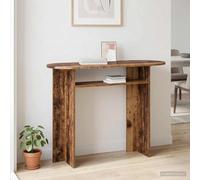Holepyr Table console en bois vieilli - 100 x 39,5 x 75 cm - Table murale de rangement pour couloir, salon, entrée - Avec étagère comme buffet et garde-robe