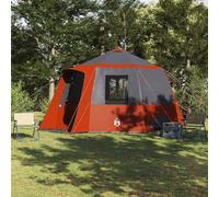 Holepyr Tente de cabine pour 12 personnes, vert et blanc, tente de camping en polyester 185T avec ventilation et sac de transport pour extérieur, trekking, aventures familiales