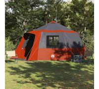 Holepyr Tente de cabine pour 12 personnes, vert et blanc, tente de camping en polyester 185T avec ventilation et sac de transport pour extérieur, trekking, aventures familiales