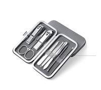 Holesto® Kit de Manucure - Set de Ciseaux à Ongles 8 Pièces - Kit Pédicure - Manucure pour Femme - Coupe-Ongles - Kit Soins des Ongles - Kit Beauté de Voyage - Étui de Manucure Homme (8 Pièces)