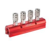 HOLEX HOLEX Bloc de distribution pour raccord pneumatique 1/4 pouce, Type : 4, 080208 4 Quantité:1