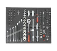 HOLEX Holex Coffret de douilles 1/4 et 1/2 pouce, Nombre d'outils: 82 Quantité:82