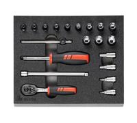 HOLEX Holex Coffret de douilles 1/4 pouce, Nombre d'outils: 20 Quantité:20