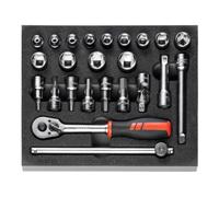 HOLEX Holex Coffret de douilles 3/8 pouce, Nombre d'outils: 24 Quantité:24