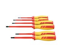 HOLEX Holex Jeu de 6 tournevis d'électricien pour visà fente et Phillips, 100% isolés, Nombre de tournevis: 4/2 Quantité:1