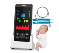 HOLFENRY Oximètre de Pouls Portable Rechargeable, Oximètre de Doigt avec Surveillance Continue Nocturne de SpO2 et Fréquence Cardiaque, Alerte Intelligente, Stockage de Données pour 10 Utilisateurs