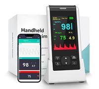 HOLFENRY Oxymètre de pouls rechargeable pour doigt - Avec application pour SpO2 - Suivi de la fréquence cardiaque - À la maison, en voyage ou en voyage d'affaires