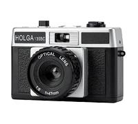 Holga 135BC Lomo Appareil photo 35 mm Noir/argenté avec effet d'angle noir