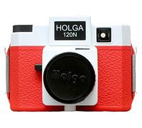 Holga Appareil photo 120 N avec corps rouge et haut blanc