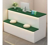 HOLGVE Bureau de réception avec comptoir, comptoir de réception debout, réception avec tiroirs verrouillables, caisse de vente au détail, for magasin de vêtements, salon de beauté(Green,51.1"x19.6"x35