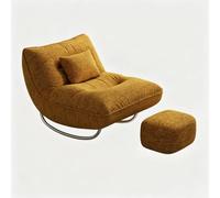 HOLGVE Chaises Longues De Balcon à Bascule, Chaise de Lecture avec Mousse Haute Résilience, Chaise de Lecture Ergonomique, Toutes Saisons, Charge de 330 LB(Yellow-B)