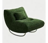 HOLGVE Chaises Longues De Balcon à Bascule, Chaise de Lecture avec Mousse Haute Résilience, Chaise de Lecture Ergonomique, Toutes Saisons, Charge de 330 LB(Green-A)