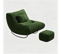 HOLGVE Chaises Longues De Balcon à Bascule, Chaise de Lecture avec Mousse Haute Résilience, Chaise de Lecture Ergonomique, Toutes Saisons, Charge de 330 LB(Green-B)