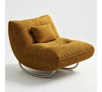 HOLGVE Chaises Longues De Balcon à Bascule, Chaise de Lecture avec Mousse Haute Résilience, Chaise de Lecture Ergonomique, Toutes Saisons, Charge de 330 LB(Yellow-A)