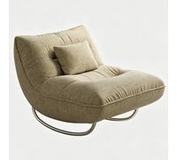 HOLGVE Chaises Longues De Balcon à Bascule, Chaise de Lecture avec Mousse Haute Résilience, Chaise de Lecture Ergonomique, Toutes Saisons, Charge de 330 LB(Beige-A)