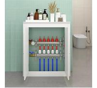 HOLGVE Couvercle de Cache Radiateur En Bois Domestique, Radiateur D'armoire De Rangement À Double Porte, Panneau Bois-plastique Étanche, Forte Capacité de Charge(20x27x10in/50x70x25cm)