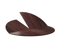 HOLGVE Grand Plateau de Table Rond Pliable, Rallonge De Plateau Rond Pliable 4 Plis, Plateau Remplacement Temporaire, Table de Banquet pour Cuisine, Terrasse(Brown,47.2in/120cm)