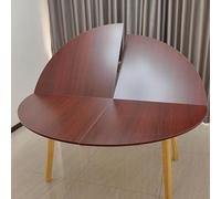HOLGVE Grand Plateau de Table Rond Pliable, Rallonge pour Table Ronde, Gain de Place, sans Pieds, Diamètre 120 Cm - 200 Cm, Idéale pour Les Réunions Et Séminaires(Brown B,47.2in/120cm)
