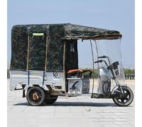 HOLGVE Housse de Ttricycle, Auvent Toile Pour Vélo Trois Roues, Auvent Pour Cadre Tricycle Électrique avec Bandes Réfléchissantes, Auvent Entièrement Ferméb Tricycles(Green A,39x31in/100x80cm)