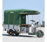 HOLGVE Housse de Ttricycle, Auvent Toile Pour Vélo Trois Roues, Auvent Pour Cadre Tricycle Électrique avec Bandes Réfléchissantes, Auvent Entièrement Ferméb Tricycles(Green,31x27in/80x70cm)