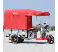 HOLGVE Housse de Ttricycle, Auvent Toile Pour Vélo Trois Roues, Auvent Pour Cadre Tricycle Électrique avec Bandes Réfléchissantes, Auvent Entièrement Ferméb Tricycles(Rosso,39x31in/100x80cm)
