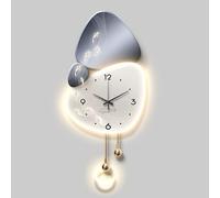 HOLGVE Peinture Murale 3D avec Horloge, Sculpture Murale LED a Suspendre, Idéale pour Le Salon, Chambre, Bureau, Le Couloir Ou L'entrée(Style A,15.7x33.8in/40x86cm)