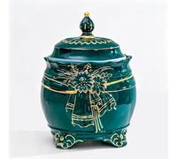 HOLGVE Récipient de Stockage de Riz, Récipient de Stockage Alimentaire de Grande Capacité, Récipient de Stockage Alimentaire Hermétique avec Tasse à Mesurer, Seau à Riz Couvert(Green,10KG)