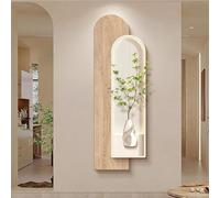 HOLGVE Sculpture Décorative Murale 3D Lumineuse, Tableau Décoratif en Grès a LED, Paysage Mural Moderne for Salon, Salle Manger, Entrée Ou Bureau.(Brown-3,150x50cm/59x20in)