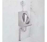 HOLGVE Urinoir Mural a Capteur Intelligent, Urinoirs pour Hommes, Urinoirs a Chasse d'eau, Toilettes Publiques Commerciales, avec Robinet de Chasse et Tuyau D'évacuation(Ground,Sensor B)