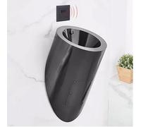 HOLGVE Urinoir Mural Rond Capteur en Acier Inoxydable 304, Urinoir pour Homme, Urinoirs Commercial Anti-éclaboussures, pour Maison, Hôtel, Bar Ou Aéroport(Nero,Stainless Steel Sensor)