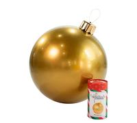 Holiball Décoration de vacances gonflable - Décoration ultime d'intérieur/extérieur - Réutilisable et facile à ranger - Pour mariages, fêtes, événements, couleurs d'équipe - 76,2 cm - Doré vintage