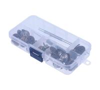 Holibanna 1 boîte Kit Boutons Métal Amovibles pour Jeans Réglage sans Couture avec Tournevis et Poinçon Remplacement Rapide pour Pantalons et Vestes