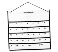 Holibanna 1 De Rangement pour Calendrier Effaçable Document Anniversaire Portable Agenda Calendrier Mural Magnétique pour Enfants Organiseur De Poche Porte-Dossiers Tissu Non
