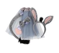 Holibanna 1 Ensemble Bandeau Oreilles D'Âne Bandeaux Pour Costumes D'Halloween Masque Accessoires Photo De Costume Bandeaux D'Halloween Mignons Oreilles Et D'Âne Queues D'Âne