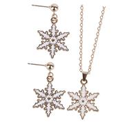 Holibanna 1 Ensemble Bijoux de avec Boucles Oreilles Forme de Sapin et Collier Élégant Parure de Fête Christmas Series Jewelry Set