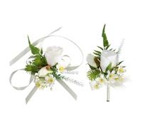 Holibanna 1 Ensemble costume boutonnière petit bal de coureur wedding boutonniere gaine corset marié accessoire vestimentaire de mariage bouquet de fleurs artificielles fleur de soie