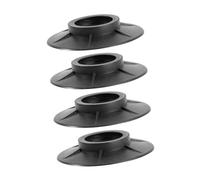 Holibanna 1 Ensemble De 4 Pièces Tapis Antidérapant Ménager Tampon Laveuse Silencieuse Repose-pieds De Rondelle Stabilisateur De La Machine à Laver Patin Antidérapant Black Plastique