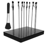 Holibanna 1 Ensemble Support de Peinture Modèle avec Clips Crocodile Flexibles et Brosse de Nettoyage Base Métallique pour Aérographe et DIY pour Peindre et Sécher des Petites de Modèles