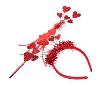 Holibanna 1 Jeu Ensemble Bandeau D'amour Gommeux Briller Lunettes Coeur Étiquette Bandeau Spa Décor De La Saint-valentin Accessoires Lunettes De Soleil Roses Coiffure Porteur Plastique Rouge