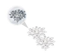 Holibanna 1 Paire boucle strass décor chaussures pour femmes strass chaussures bijoux boucle de chaussure femme boucle de chaussure de banquet Silver