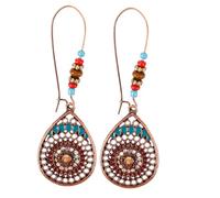 Holibanna 1 Paire Boucles d'oreilles en eau de fleur boucle d'oreille évidée boucle d'oreille fleur boucle d'oreille folk personnalisée Coloré