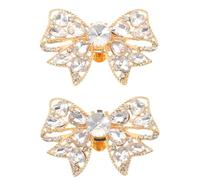 Holibanna 1 paire de clips à chaussures brillants - Clips à chaussures en strass - Boucles de talons élégantes et amovibles - Accessoires de décoratifs pour mariage et cortège nuptial