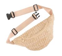 Holibanna 1 Pc à Bandoulière en Paille Hobo Fourre-Tout Tissé Bibelot D'été Macramé De Ceinture Géant De en Paille De Simulation Bout Bord Brown Cuir Synthétique