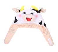Holibanna 1 Pc chapeau tête de taureau bonnet adorable chapeau d'habillage ninja accessoires photo accessoires de déguisements casquette de performance adorable coussin Peluche rouge