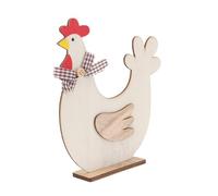 Holibanna 1 Pièce Ornement De Fête De Pâques Décor Ornements Statue De Poule Ton Poussin Poulet Les Poules Accessoire Déco De Pâques De Bureau pour Pâques Coq De Bois Bambou