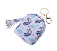 Holibanna 1 Pièce Porte-Monnaie Dessin Animé Filles Mignon Sac Pièce De Monnaie Mince Enfants Drôle Bleu Pochette Portefeuille Pochette De Monnaie Étiqueter Blanche Faux Cuir