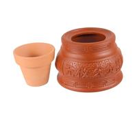 Holibanna 1 Pièce Pot De Moxibustion Adultes Image Le Muscle Massage Soi Rouge Bidon De Moxibustion Anti-brûlure Masseur De Moxibustion Brown Argile Violette