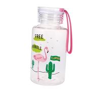 Holibanna 1 Pièce Tasse Silicone avec Motifs Cartoon Bouteille Eau Portable Flamant pour Garçon Fille Grand Volume et Design Pratique pour Utilisation Quotidienne